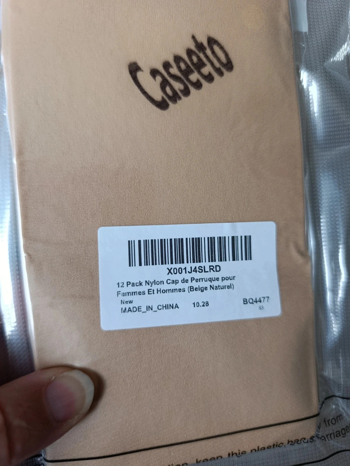 Lot de 12 Chapéus de Peruca de Nylon Bege Caseno – Unisexo – Novo – photo 2